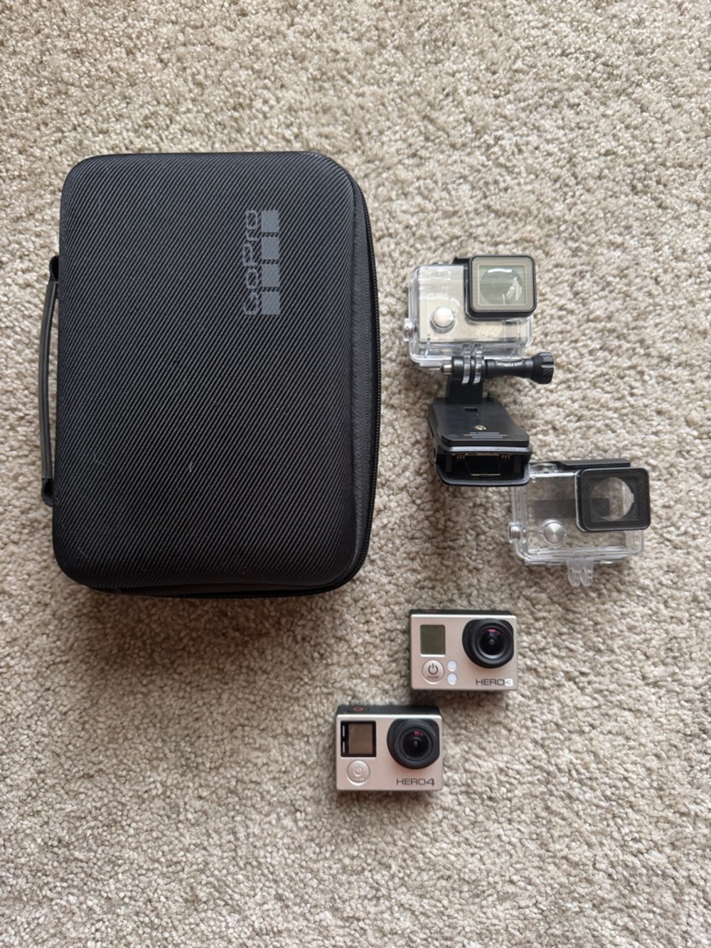 GoPro HERO4 Silver and GoPro HERO3 Silver and accessories Bundle